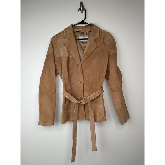 Wilsons Leather Maxima Jackets & Blazers - Vintage Wilson’s Leather Maxima Belted Brown Tan Coat Jacket